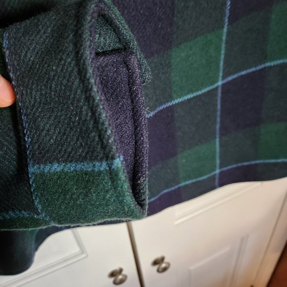 J Crew Wool Shirt - Large - Navy Green Blue Plaid - Picture 8 of 14